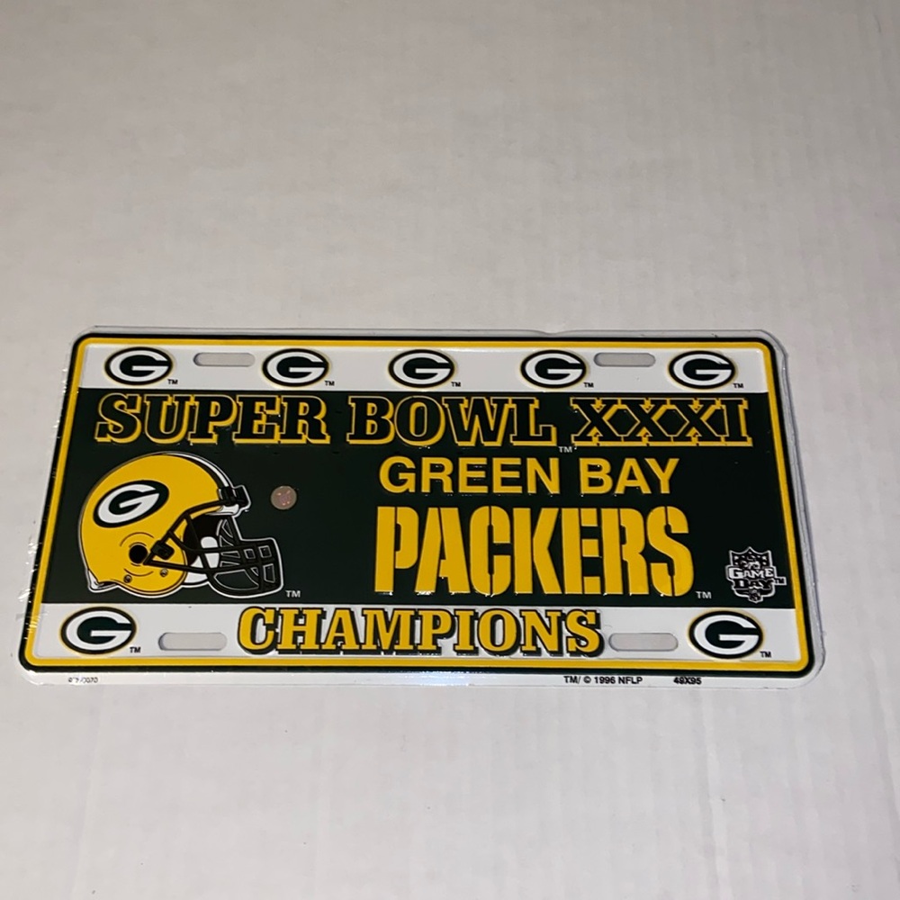 NFLP Green Bay Packers New Super Bowl XXXI Metal License Plate